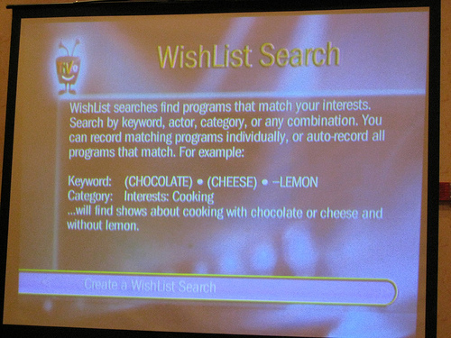 TiVo Advanced WishList Search