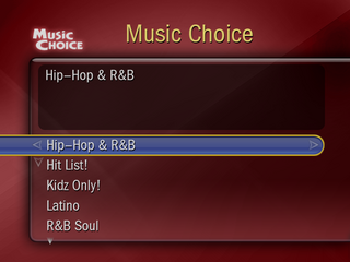 TiVo Music Choice Browse By Genre Screen