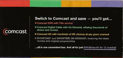 Comcast TiVo mailer cover 1