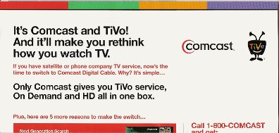 Comcast TiVo mailer inside 1