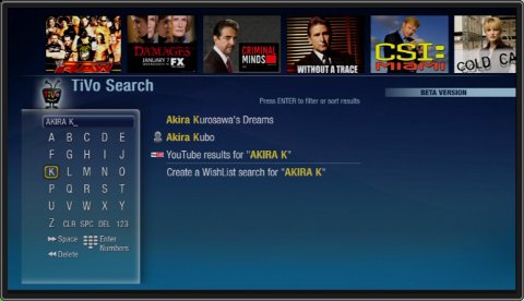 New TiVo Search Interface