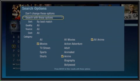 New TiVo Search Interface