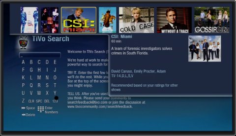 New TiVo Search Interface