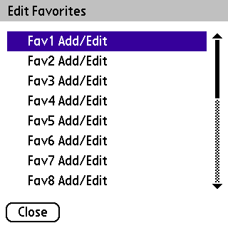 Edit Favorites
