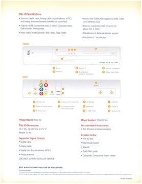 TiVo HD flier back