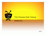 TiVo Premiere Elite Training Slide 1