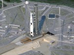 SLS on launchpad from air